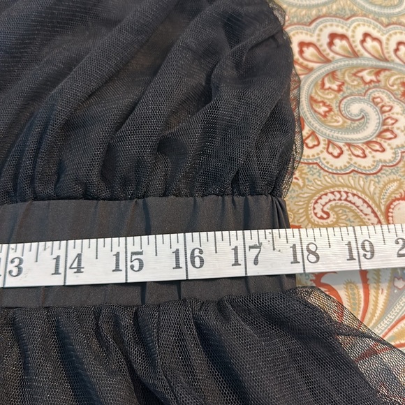 Black tulle spaghetti strap maxi dress nwot XL - Picture 8 of 9